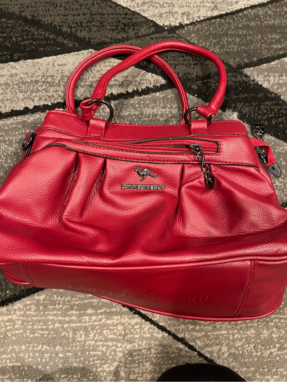 Lanyibaigeroo red satchel handbag